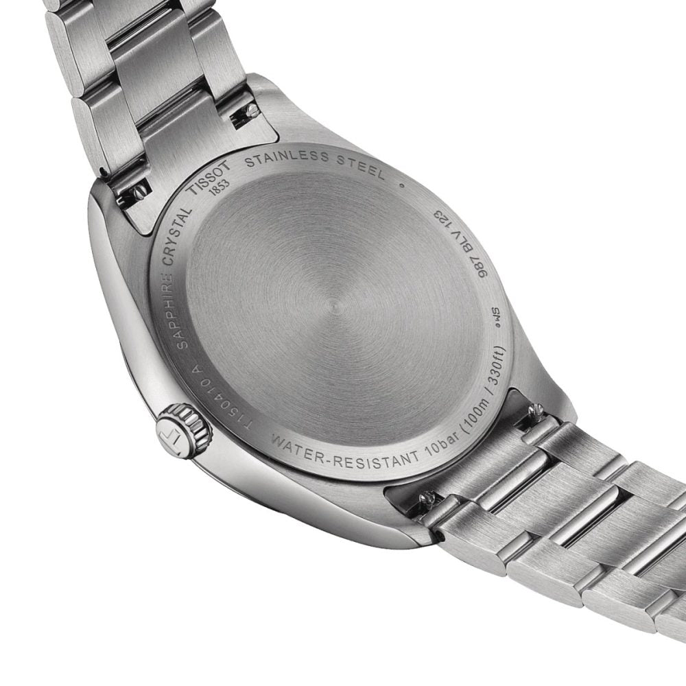 TISSOT Men’s Quartz Swiss Made Silver Stainless Steel Green Dial 40mm Watch T150.410.11.091.00