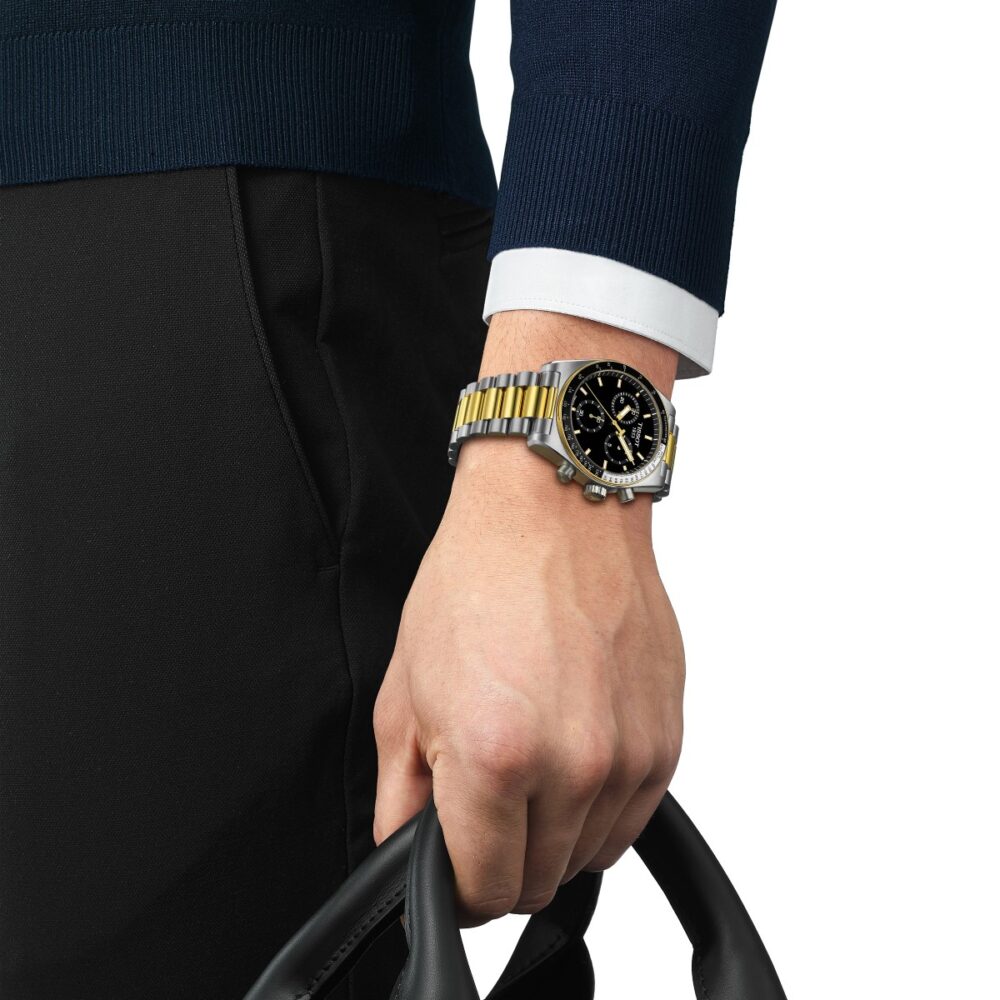 TISSOT Men’s Quartz Swiss Made Two-tone Stainless Steel Black Dial 40mm Watch T149.417.22.051.00