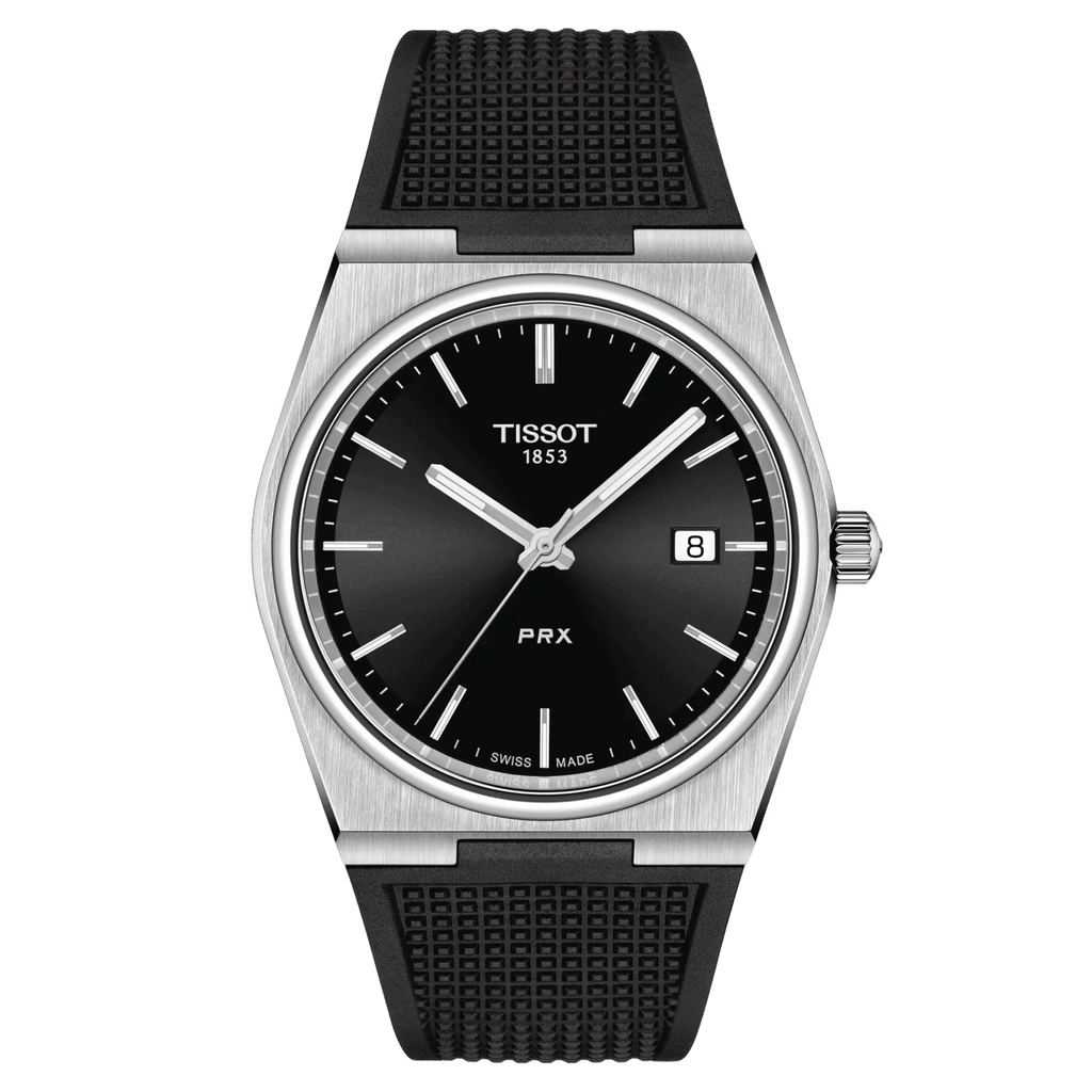 TISSOT PRX Men’s Quartz Swiss Made Black Silicone Strap Black Dial 40mm Watch T137.410.17.051.00