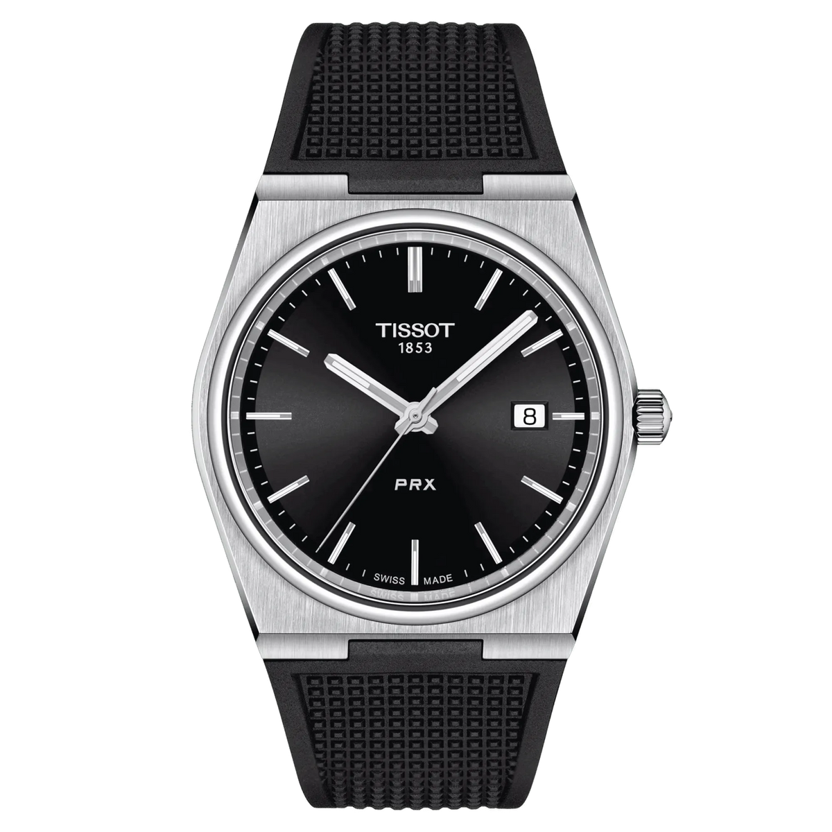 TISSOT PRX Men’s Quartz Swiss Made Black Silicone Strap Black Dial 40mm Watch T137.410.17.051.00
