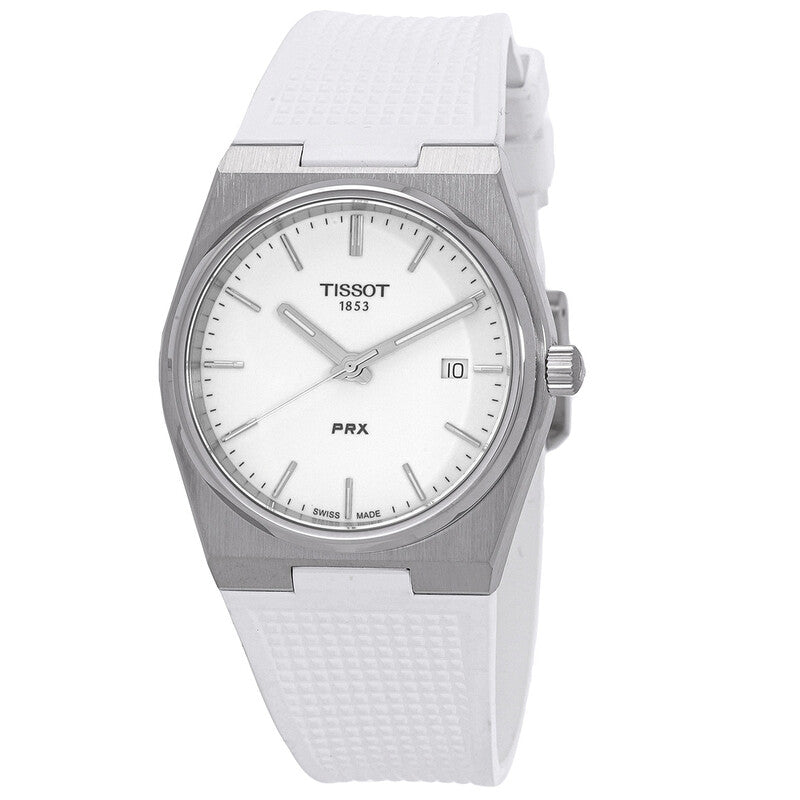 TISSOT PRX Men’s Quartz Swiss Made White Silicone Strap White Dial 40mm Watch T137.410.17.011.00