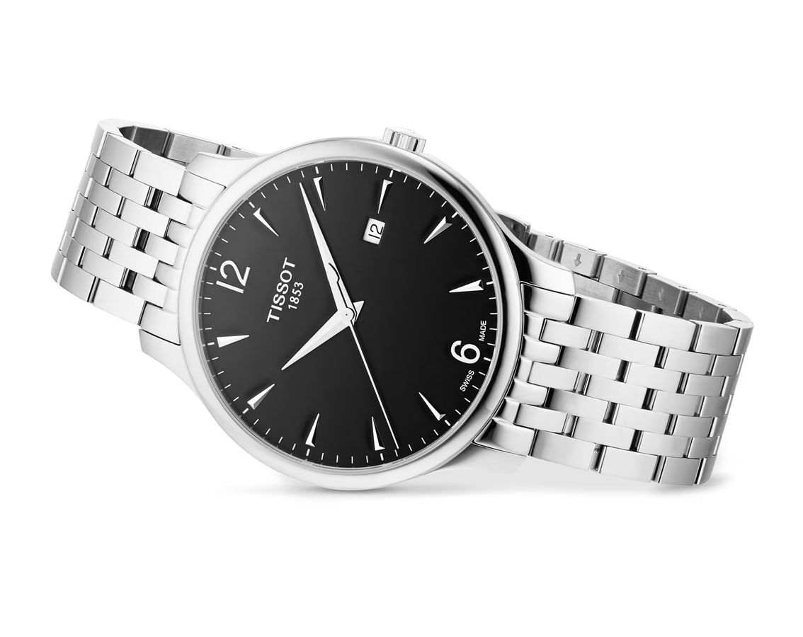 TISSOT Men’s Quartz Swiss Made Stainless Steel Black Dial 42mm Watch T063.610.11.057.00