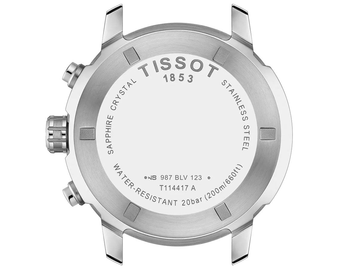 TISSOT PRC 200 Chronograph Men’s Quartz Swiss Made Silver Stainless Steel Blue Dial 42mm Watch T114.417.11.047.00