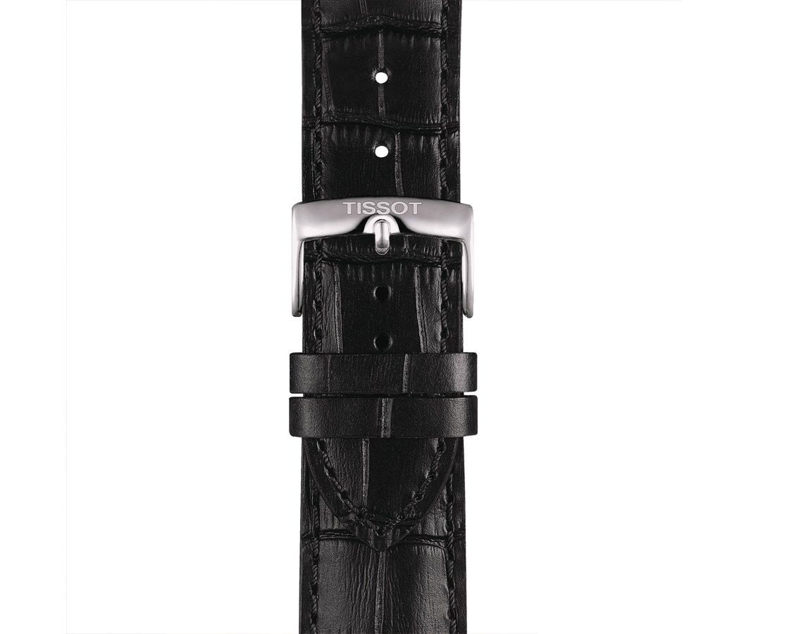 TISSOT Men’s Swiss Made Quartz Black Leather Strap Black Dial 45mm Watch T116.617.16.057.00