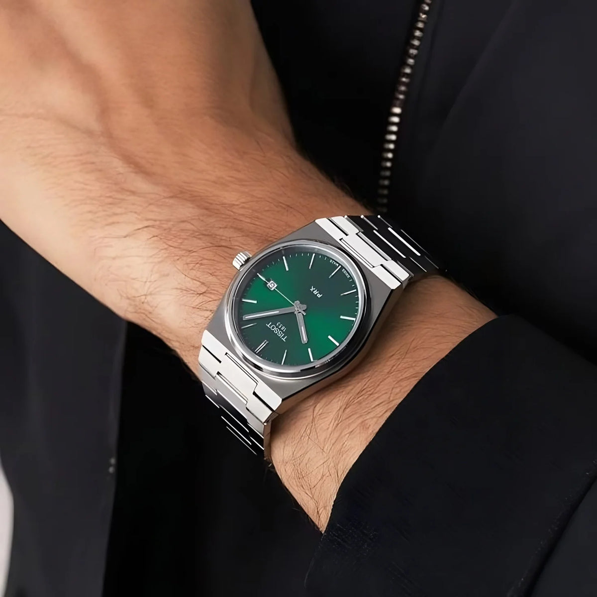 TISSOT PRX Men’s Quartz Swiss Made Stainless Steel Green Dial 40mm Watch T137.410.11.091.00