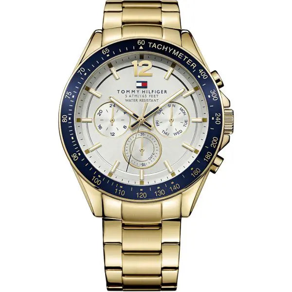 Tommy Hilfiger Men’s Quartz Stainless Steel Silver Dial 46mm Watch 1791121