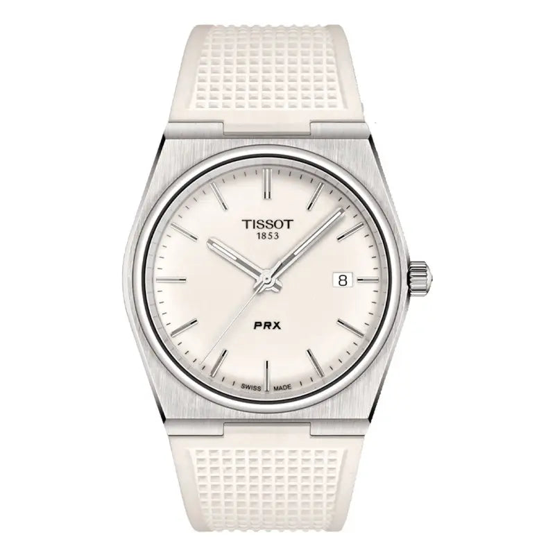 TISSOT PRX Men’s Quartz Swiss Made White Silicone Strap White Dial 40mm Watch T137.410.17.011.00